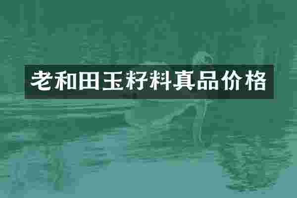 老和田玉籽料真品价格