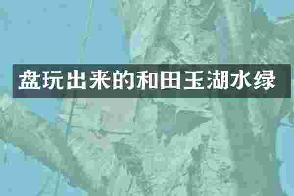 盘玩出来的和田玉湖水绿