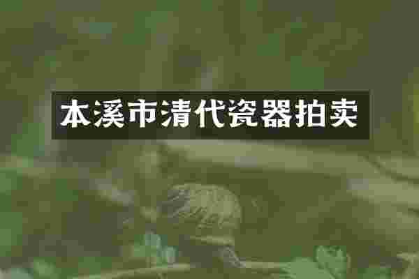 本溪市清代瓷器拍卖