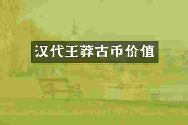 汉代王莽古币价值