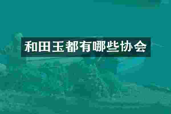 和田玉都有哪些协会