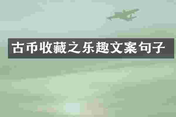 古币收藏之乐趣文案句子