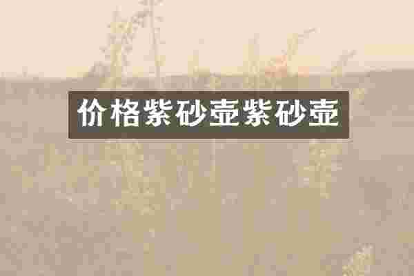 价格紫砂壶紫砂壶