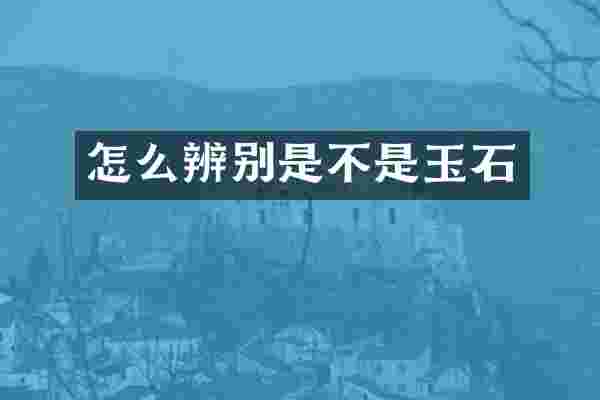 怎么辨别是不是玉石