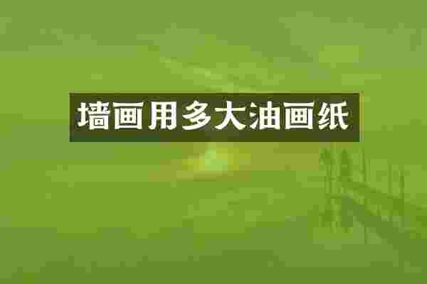 墙画用多大油画纸