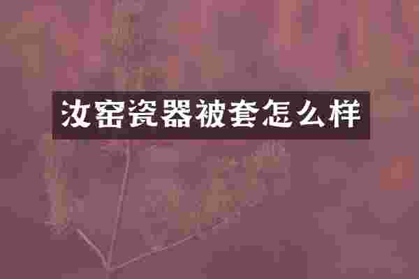 汝窑瓷器被套怎么样