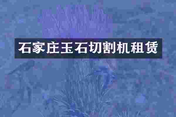 石家庄玉石切割机租赁