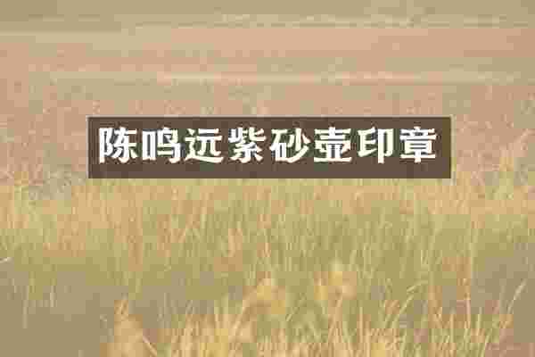 陈鸣远紫砂壶印章