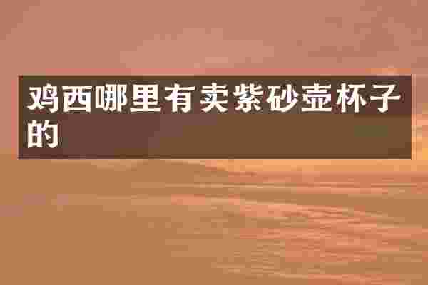 鸡西哪里有卖紫砂壶杯子的