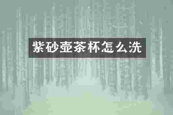 紫砂壶茶杯怎么洗