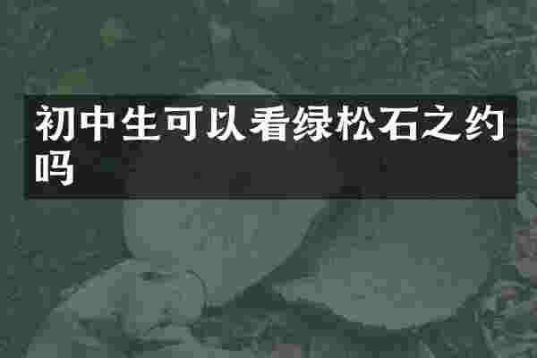 初中生可以看绿松石之约吗