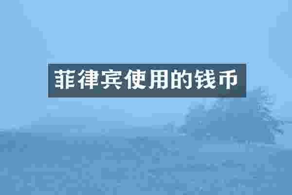 菲律宾使用的钱币