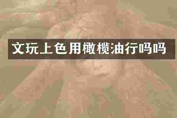文玩上色用橄榄油行吗吗