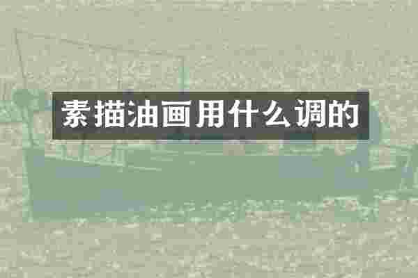 素描油画用什么调的