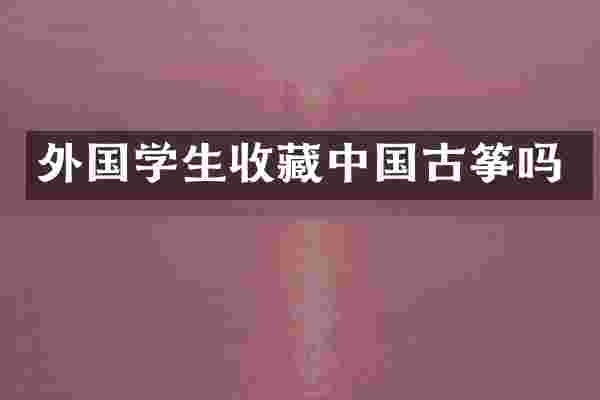 外国学生收藏中国古筝吗