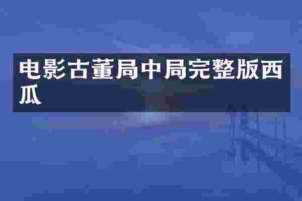 电影古董局中局完整版西瓜