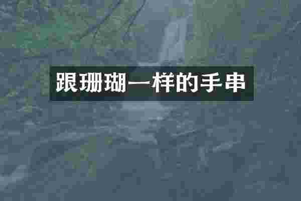 跟珊瑚一样的手串