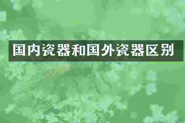 国内瓷器和国外瓷器区别