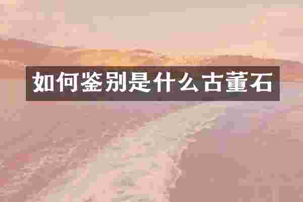 如何鉴别是什么古董石