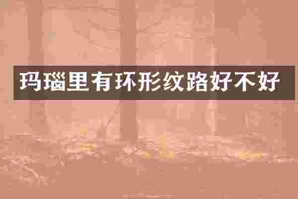 玛瑙里有环形纹路好不好