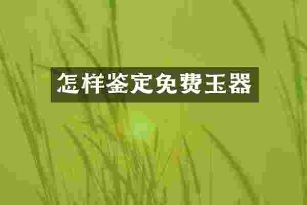 怎样鉴定免费玉器