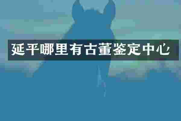 延平哪里有古董鉴定中心