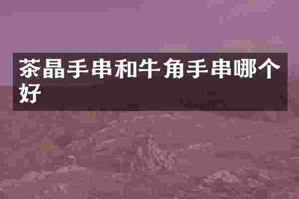 茶晶手串和牛角手串哪个好