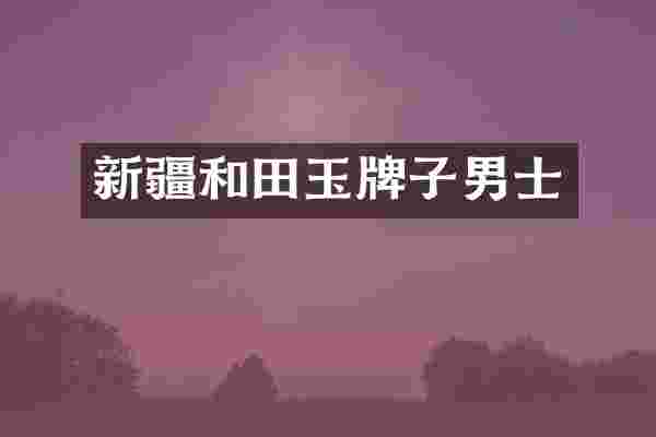 新疆和田玉牌子男士