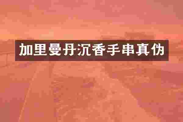 加里曼丹沉香手串真伪