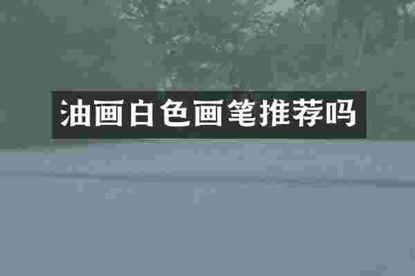 油画白色画笔推荐吗