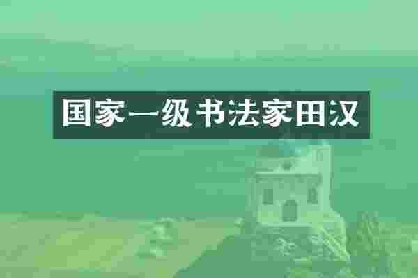 国家一级书法家田汉