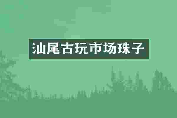 汕尾古玩市场珠子