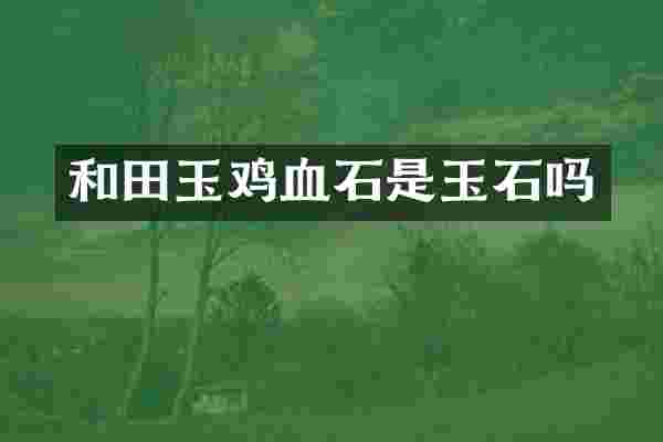 和田玉鸡血石是玉石吗