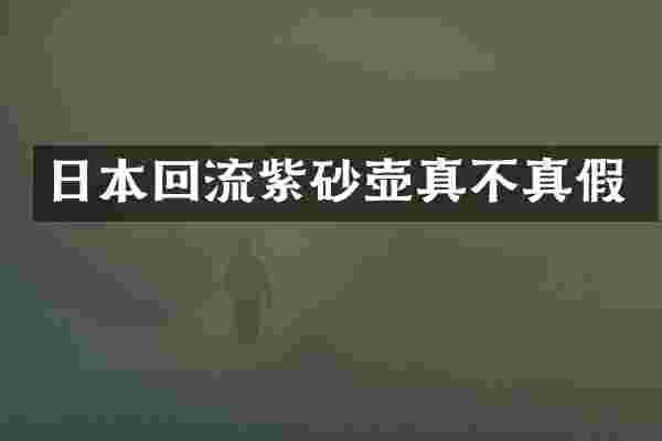 日本回流紫砂壶真不真假