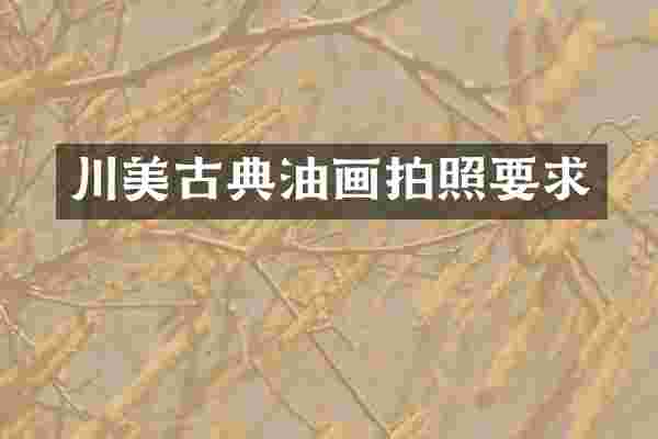 川美古典油画拍照要求
