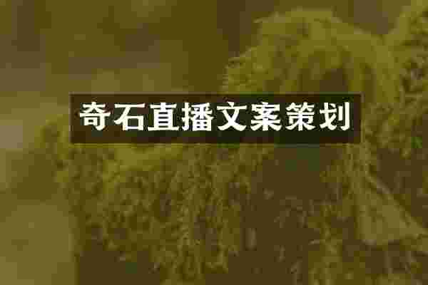 奇石直播文案策划