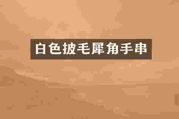 白色披毛犀角手串