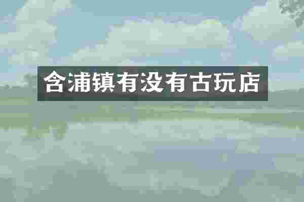 含浦镇有没有古玩店