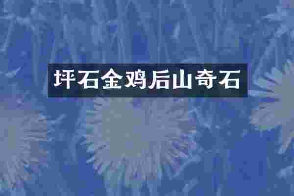 坪石金鸡后山奇石