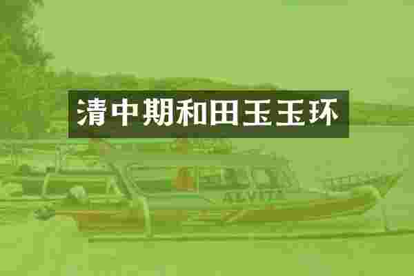 清中期和田玉玉环