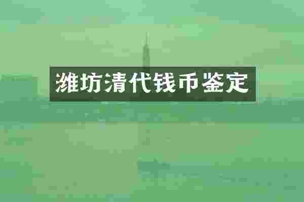 潍坊清代钱币鉴定