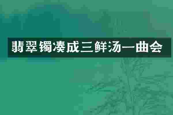 翡翠镯凑成三鲜汤一曲会