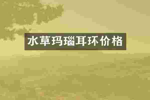 水草玛瑙耳环价格