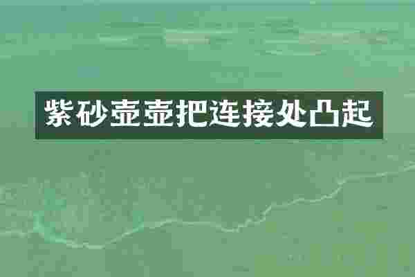 紫砂壶壶把连接处凸起