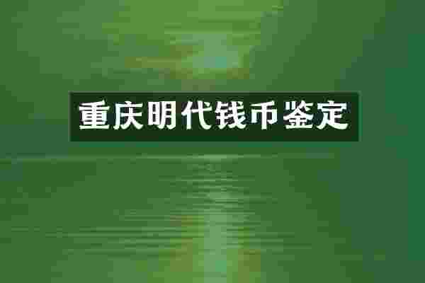 重庆明代钱币鉴定