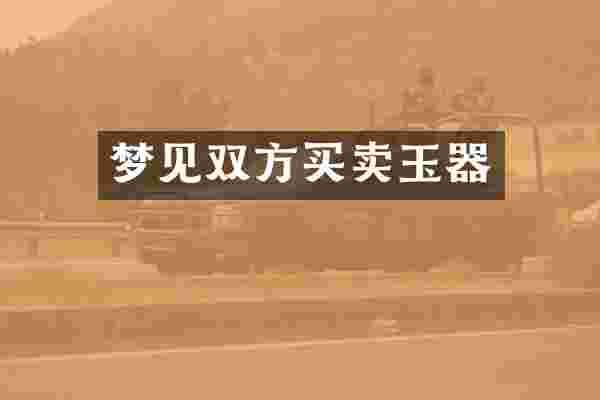 梦见双方买卖玉器