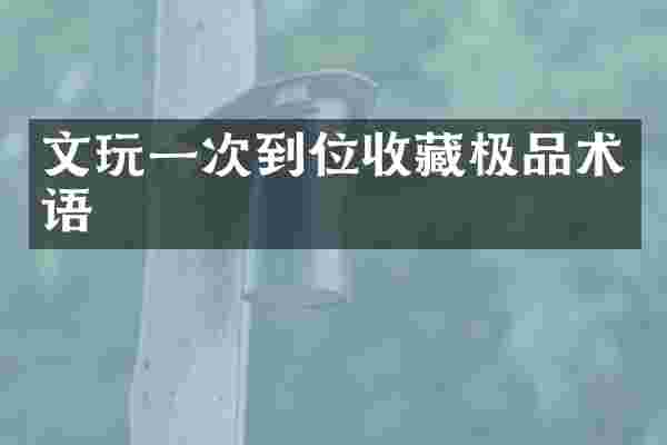 文玩一次到位收藏极品术语