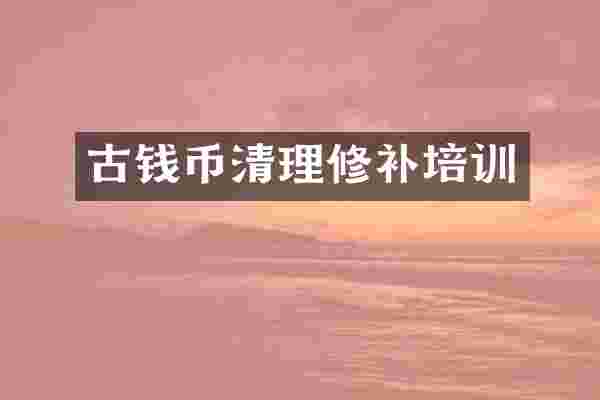 古钱币清理修补培训