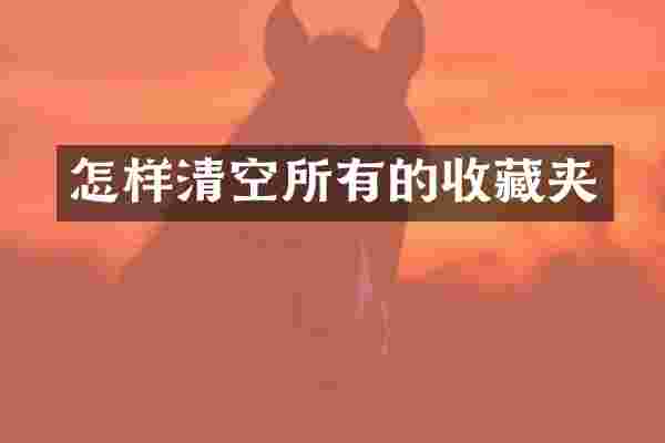 怎样清空所有的收藏夹