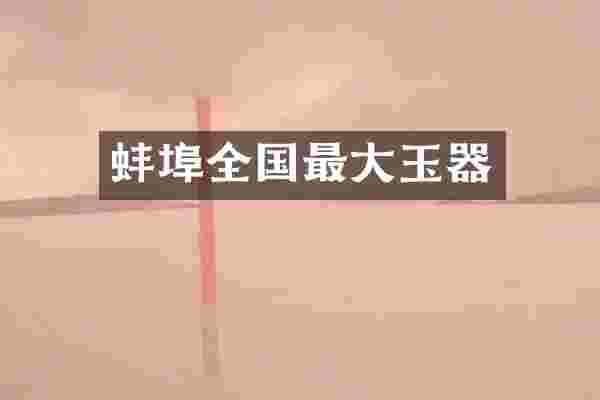 蚌埠全国最大玉器